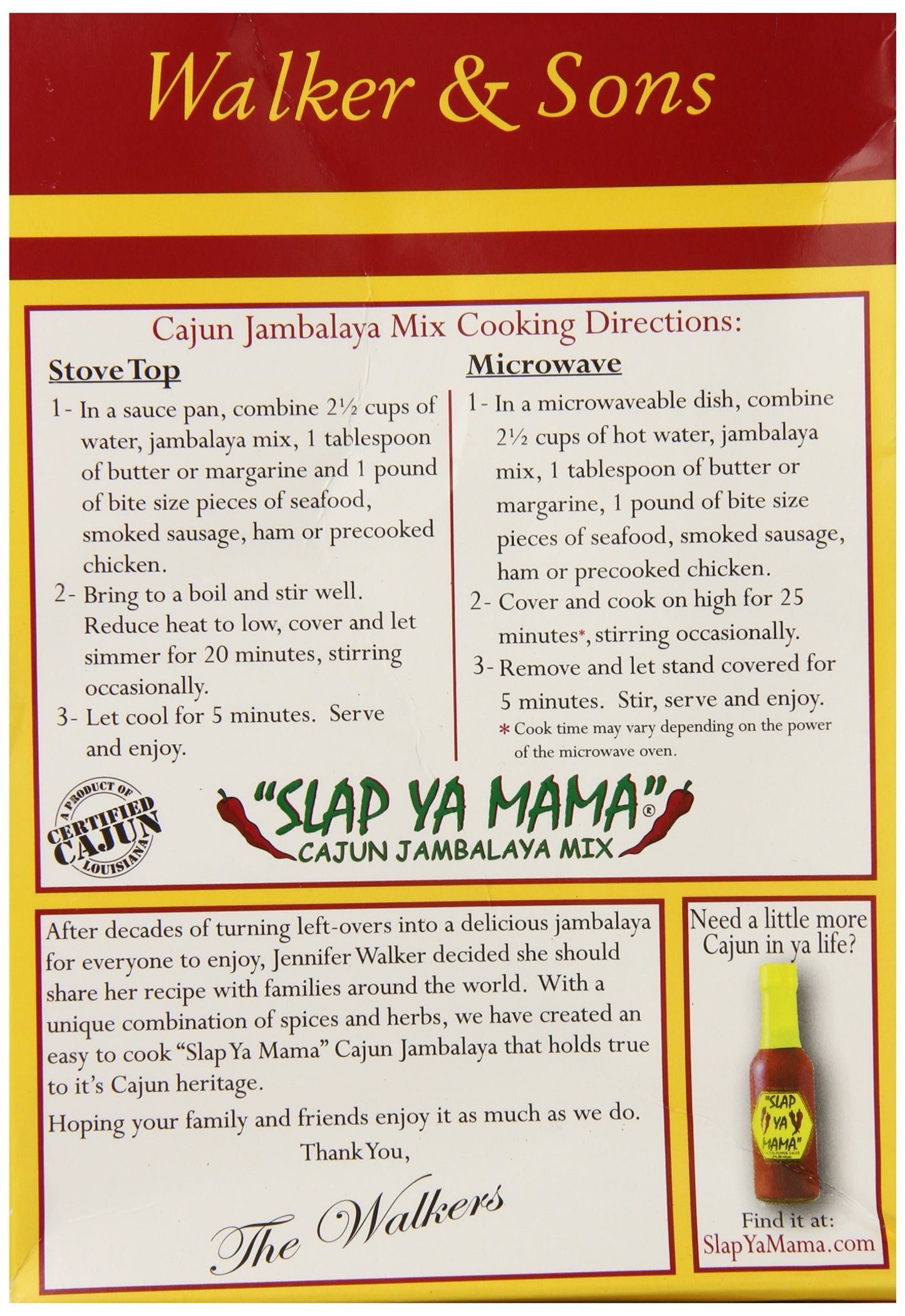 Slap Ya Mama Louisiana Style Jambalaya Dinner Mix, Quick & Easy Cajun Meal, 8 oz Box, Pack of 3, 3Count