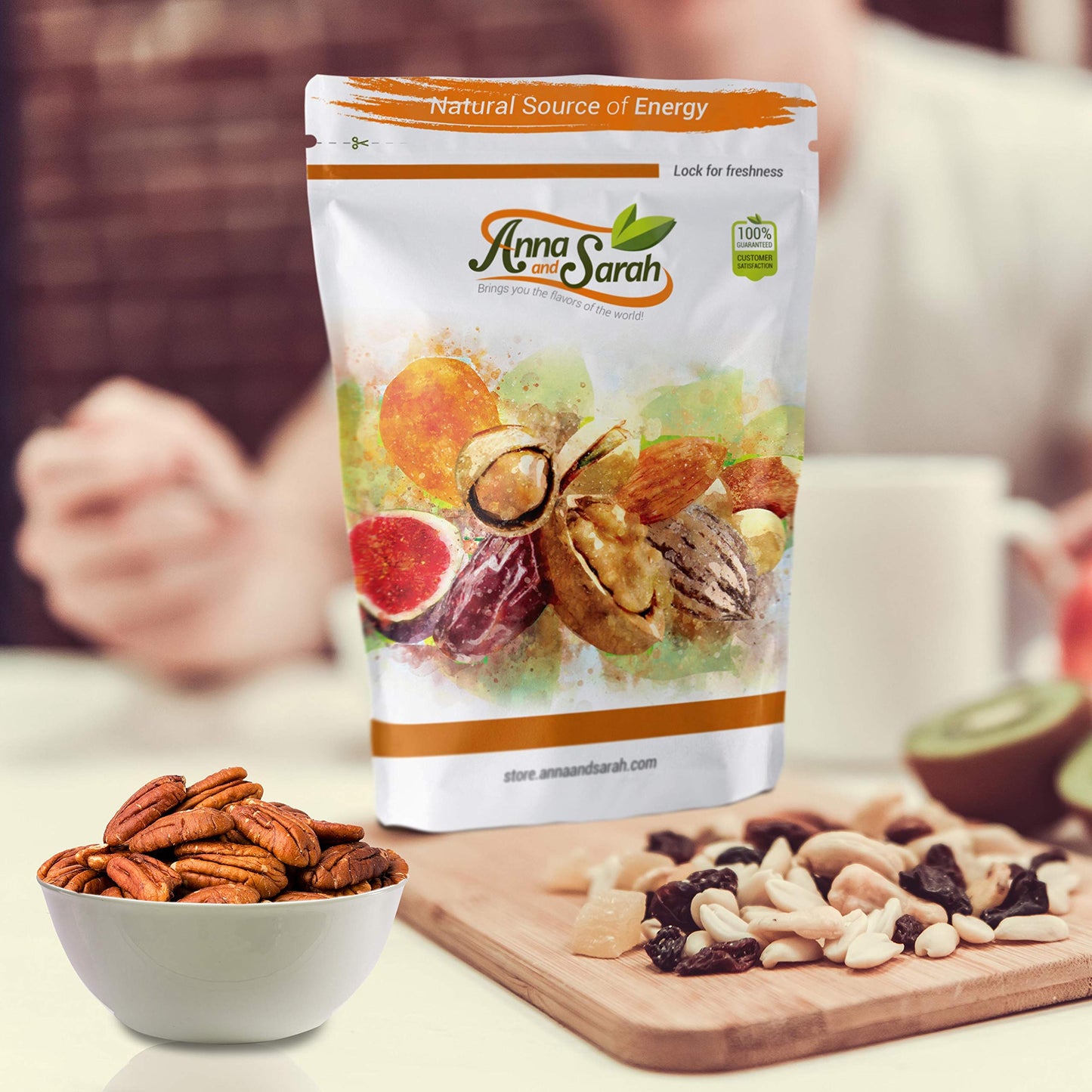 Anna And Sarah Shelled Pecans In Resealable Bag, 2 Lbs