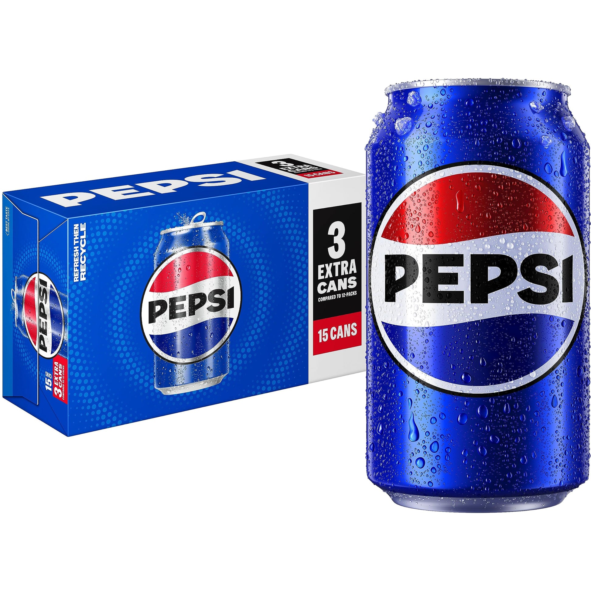 Pepsi Cola Soda Pop, 12oz Cans (15 Pack)