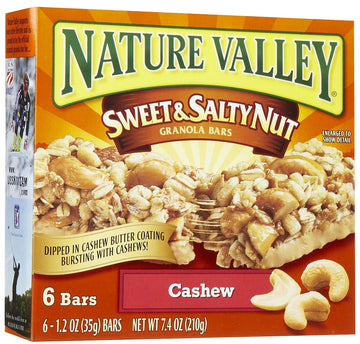 Nature Valley Sweet & Salty Nut Cashew Granola Bars 7.4 Oz