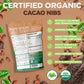 NaturaleBio Organic Raw Cacao Nibs 1 lb. Natural and Pure. Made in Tropical Regions from The Theobroma Cacao Plant. Source of Ma