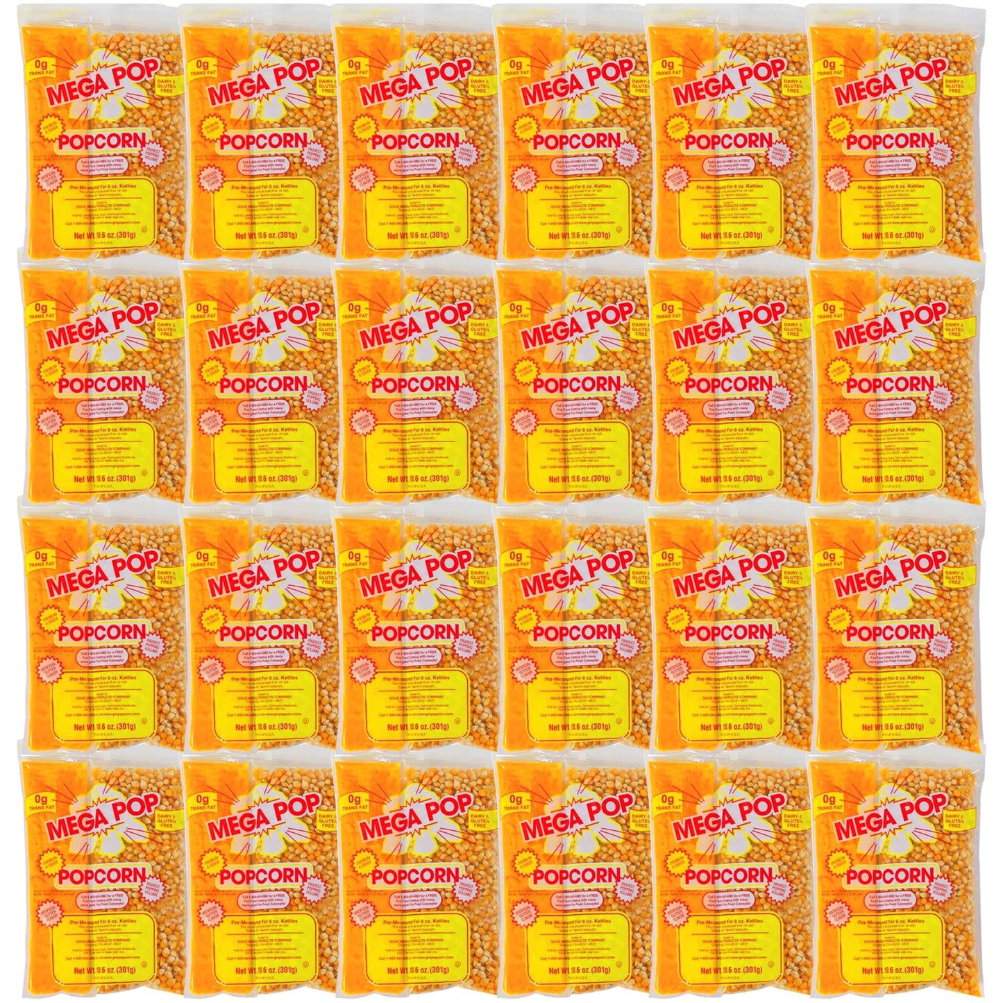 Generic Mega-pop Popcorn Kit - 24 Count Oil and Salt with Coconut Oil - 254.4 Oz