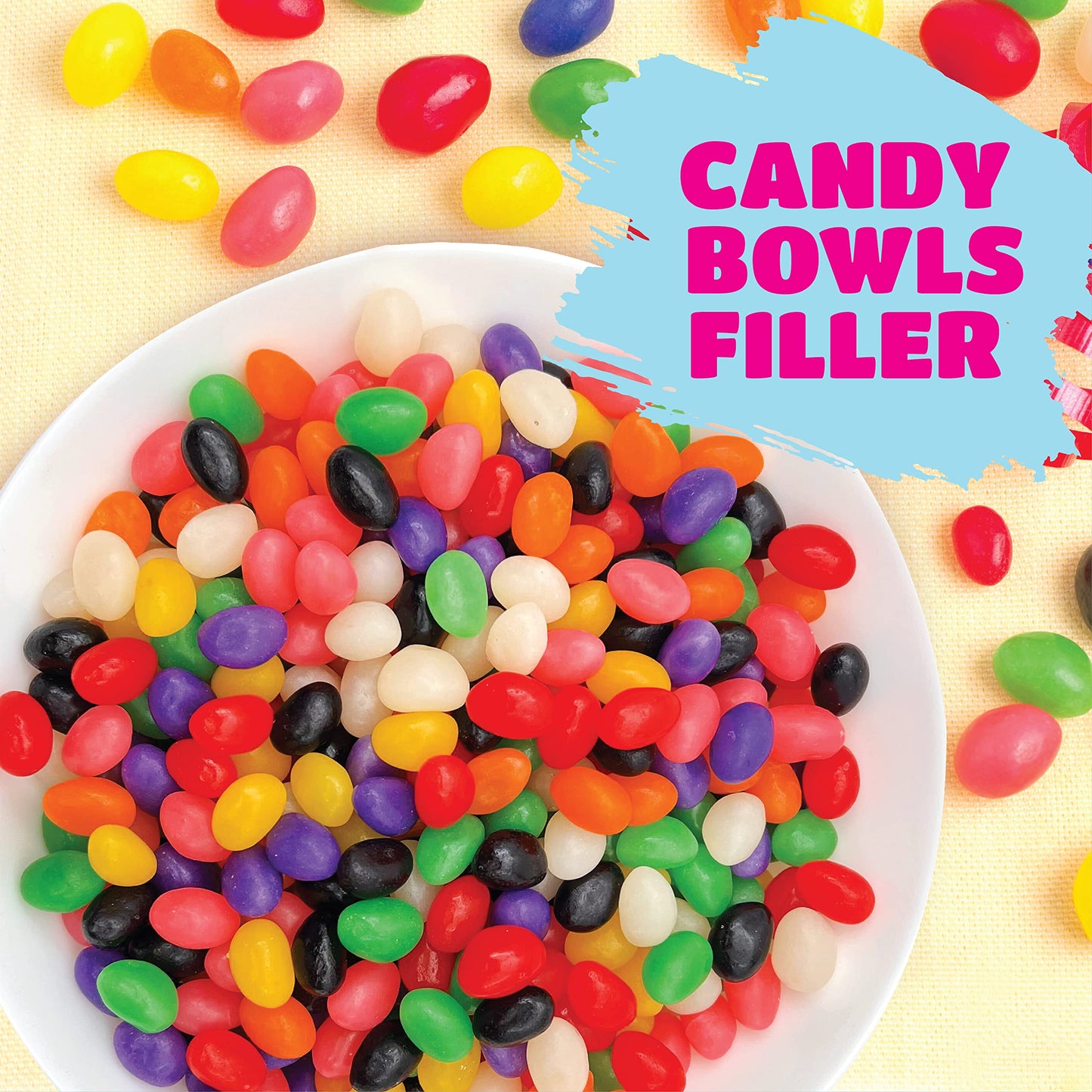 Jelly Beans Candy, Assorted Fruit And Licorice Flavors, Bulk Pack 3 Pounds