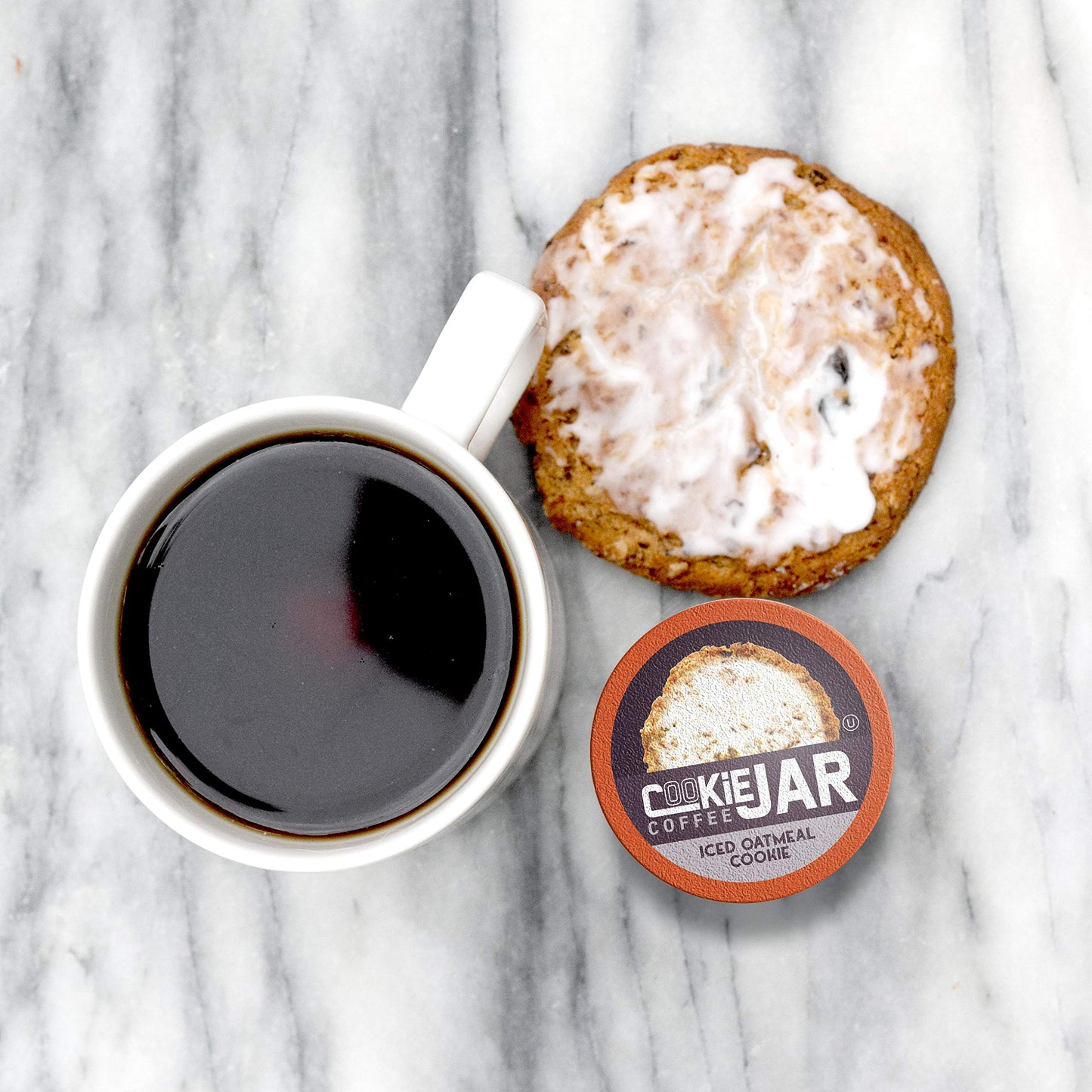 Cookie Jar Coffee Iced Oatmeal Flavored Coffee Pods, 40 Count, Compatible with Keurig K-Cup, Recyclable