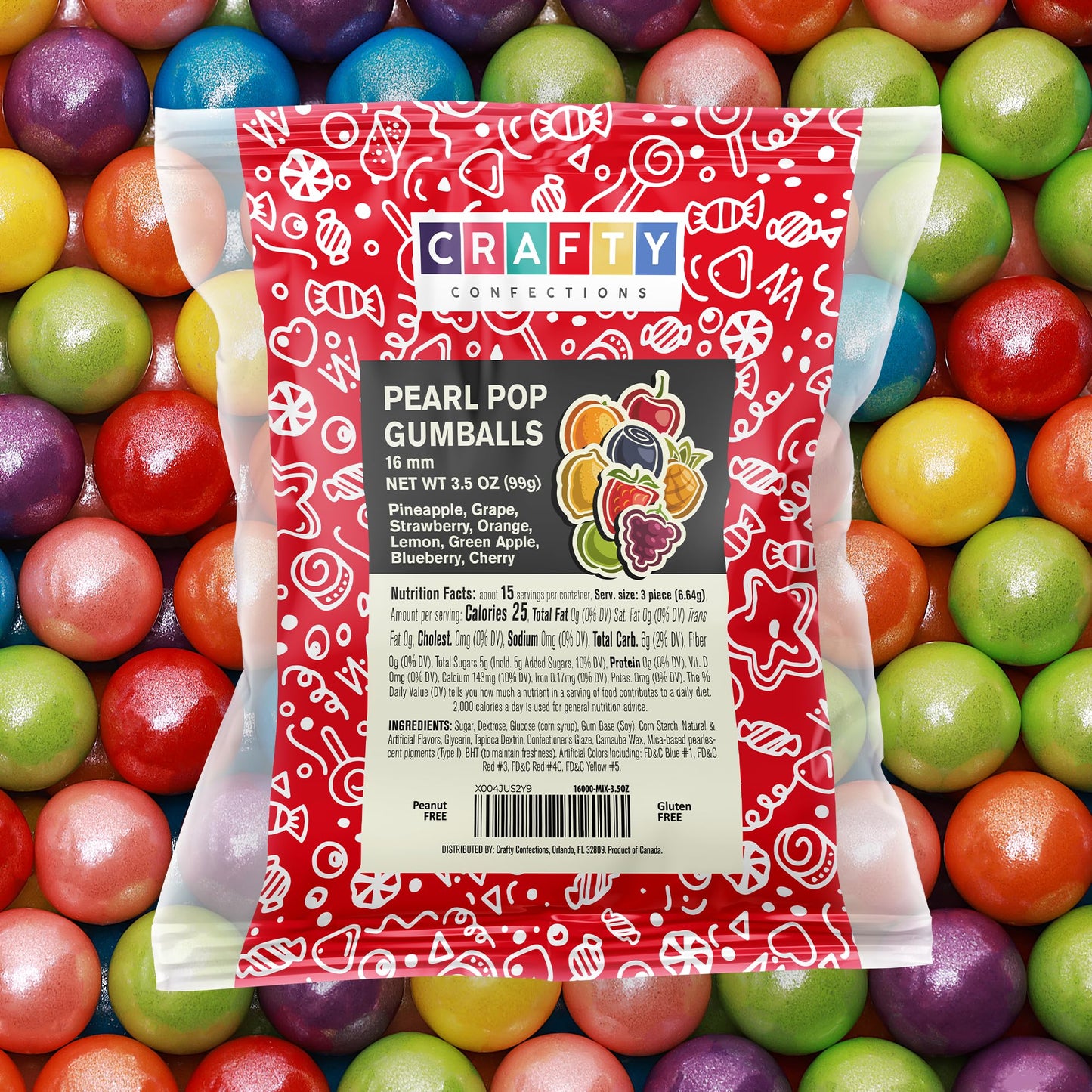 Shimmer Gumballs Pearl - Assorted Bubble Gum For Kids - Mix Fruit Flavored Gum 3.5 Oz - 3 Packs Chewing Gum - Nostalgic Valentines Candy For Party Favors Easter Basket Sweet Treats  16Mm (0.62 Inch)