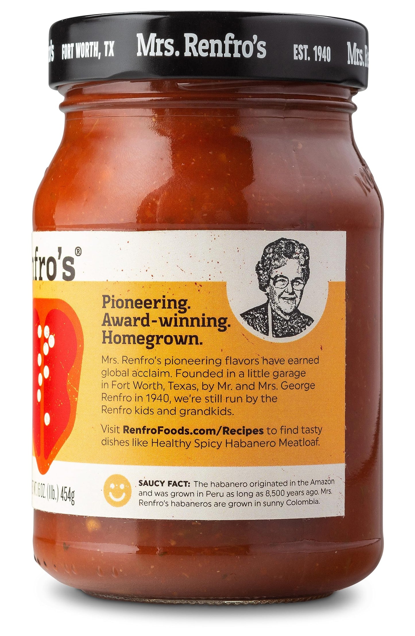 Mrs. Renfro'S Habanero Salsa | Gluten Free, No Added Sugar, No Hfcs, 16-Oz Jar (Pack Of 2)