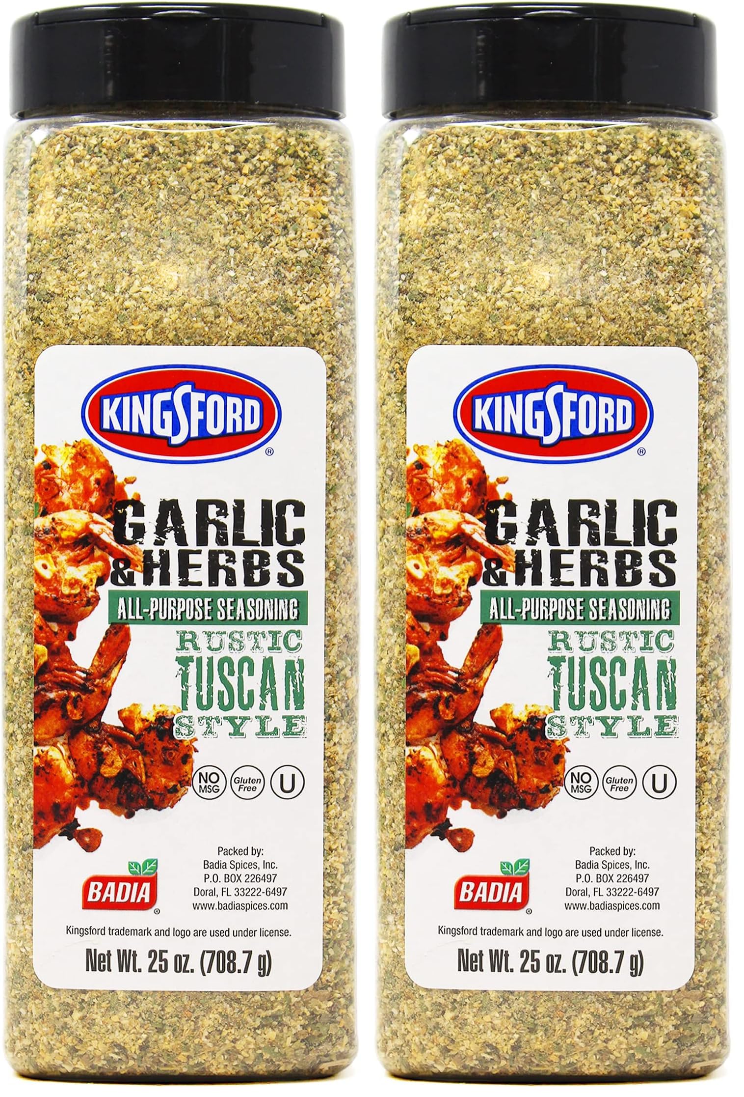 Kingsford Badia Garlic & Herbs All-Purpose Seasoning, 25 oz (Pack of 2)