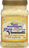 Rani Plain Vermicelli (Wheat Noodles) 28oz (1.75lbs) 800g PET Jar ~ All Natural | Vegan | NON-GMO | Kosher | Indian Origin