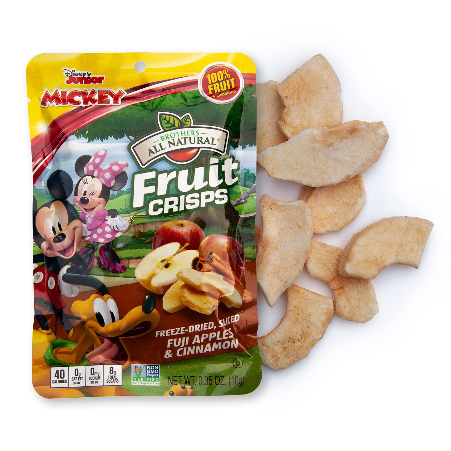 Brothers All Natural, Disney Apple Cinnamon Freeze Dried Fruit Crisps, Gluten Free, Non-Gmo, Nothing Added, 0.35 Oz. (Pack Of 12
