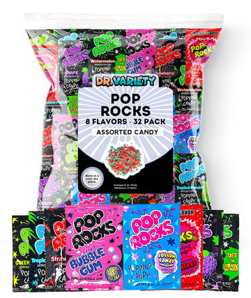 Pop Rocks Candy Variety Mix - 32 Pack Of 8 Flavors - Retro  Ling Rock Candy - Bulk Pack Includes Tropical Punch, Bubble Gum, Cherry, And Much More