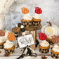 Gyufise 24Pcs Pumpkin Cupcake Toppers Glitter Fall Theme Pumpkin Cupcake Picks Autumn Fall Harvest Theme Baby Shower Kids Birthd