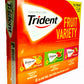 Trident Fruit Variety Pack Sugar Free Gum, 14 Count, Pack Of 20
