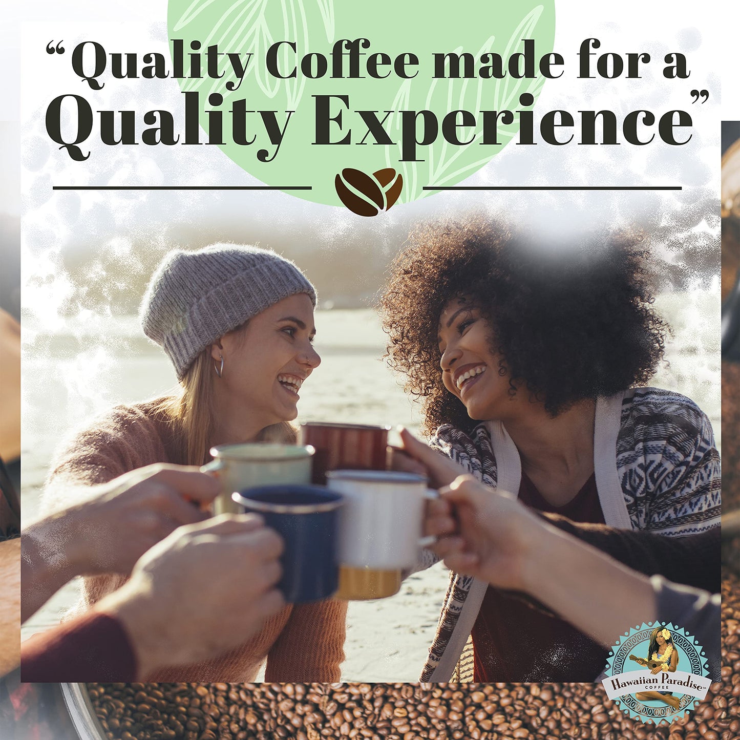Hawaiian Paradise Coffee Decaf Dark Roast - 18 Single Serve Cups - Compatible with Keurig K-Cup malt-inspired