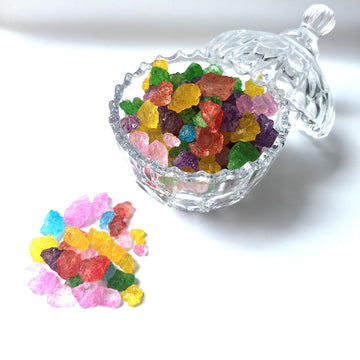 Sweetglob Old Fashioned Large Rock Sugar Candy Gems, Lump Sugar Rock Crystals (Assorted Flavors, 1 Pound)