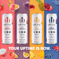 UPTIME Tropical Variety Energy Drink 12 Pack, Zero Sugar, Natural Caffeine, 12oz Cans