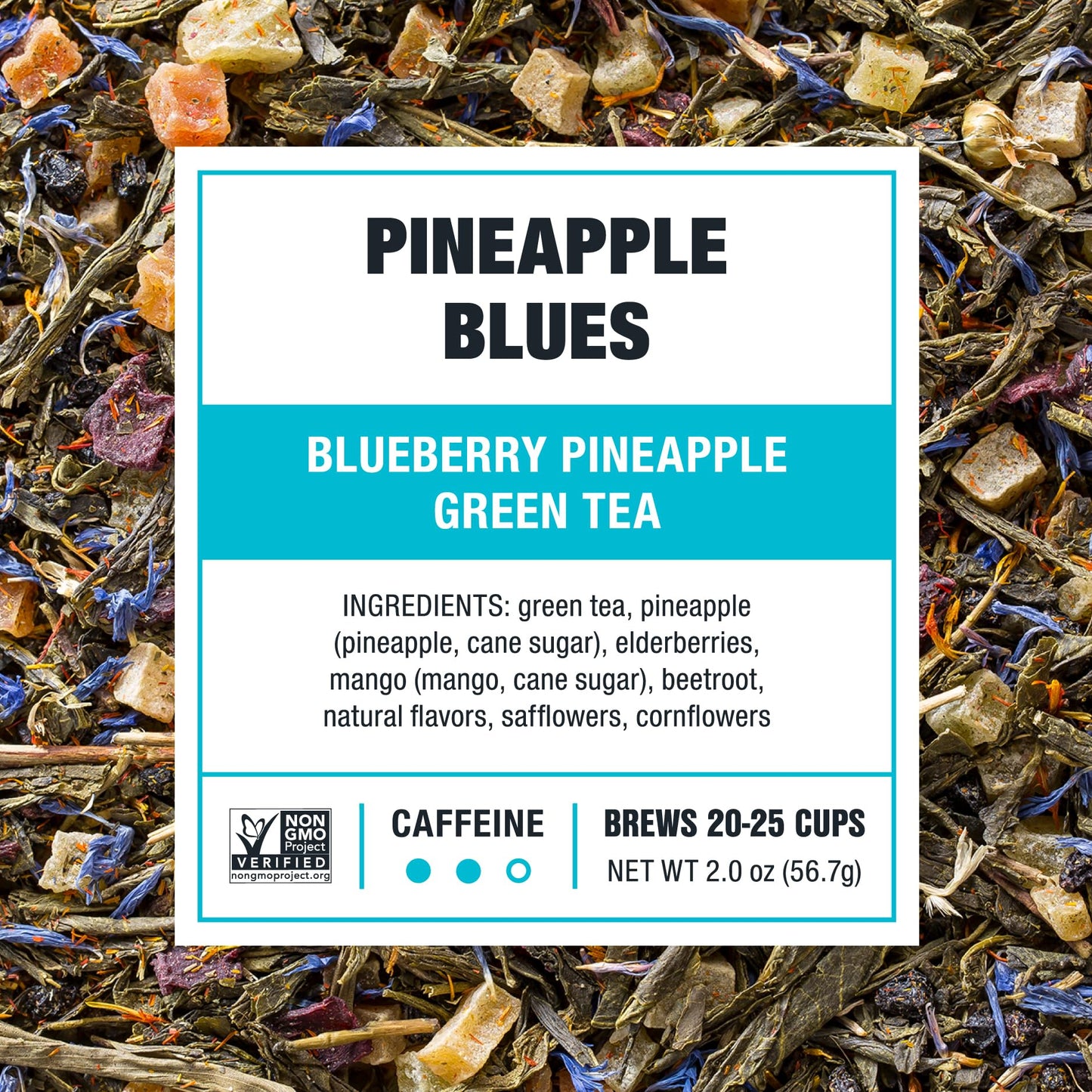 Tiesta Tea - Pineapple Blues | Blueberry Pineapple Green Tea | Premuim Tropical Loose Leaf Tea Blend | Medium Caffeinated Green