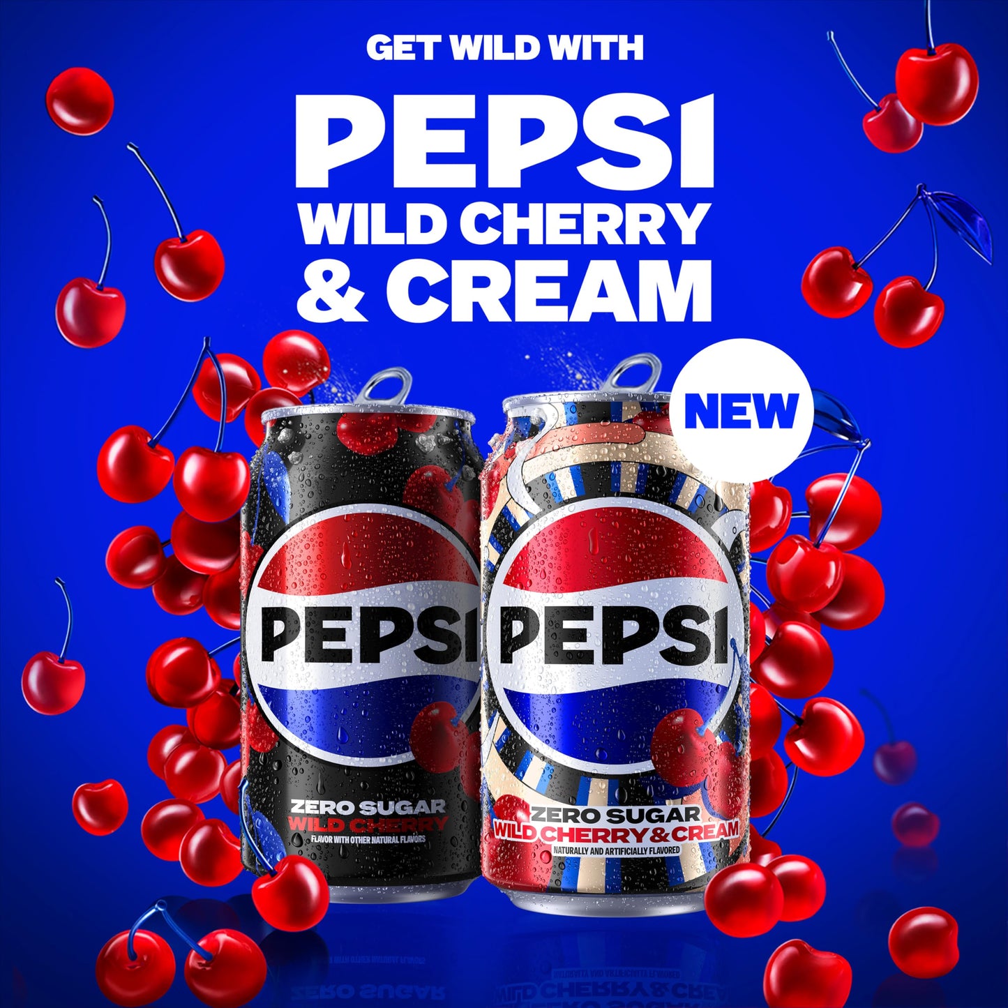 Pepsi Cola Soda Pop, Wild Cherry & Cream, 12 Fl Oz Cans (12 Pack)