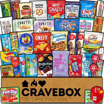 CRAVEBOX Snack Box Care Package Pack for Adults Birthday Gifts for Men and Women, Halloween - College Back to School