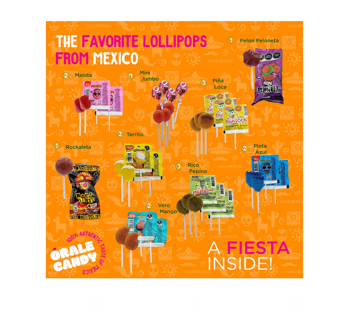 Mexican Candy Mix Assortment, Dulces Mexicanos, Includes Vero Mango, Salsaghetti, Peloneta, Pelon Pelo Rico, Bulk Candies, Pulpa