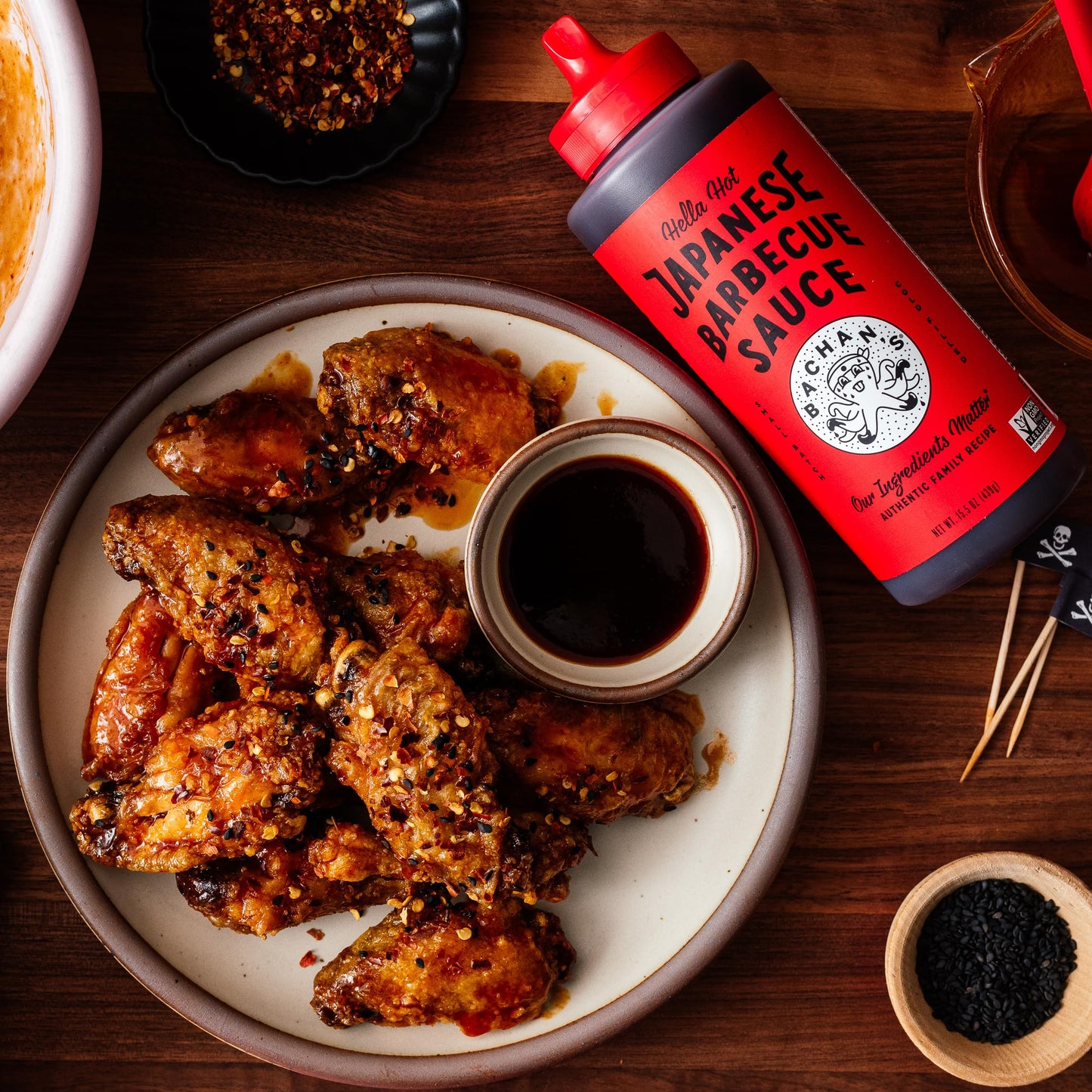 Bachan'S Japanese Barbecue Sauce 2 Pack - 1 Original, 1 Hella Hot - Bbq Sauce For Wings, Chicken, Beef, Pork, Seafood, Noodles,