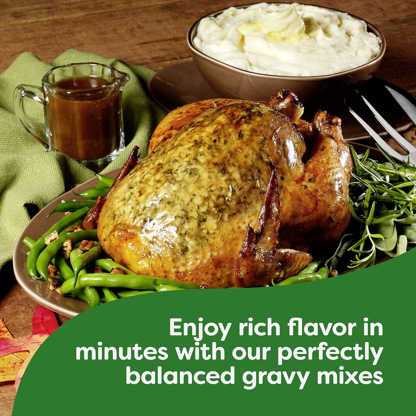 Knorr Gravy Mix Roasted Chicken Gravy, 1.2 oz, Pack of 24, No Artificial Flavors, No Added MSG