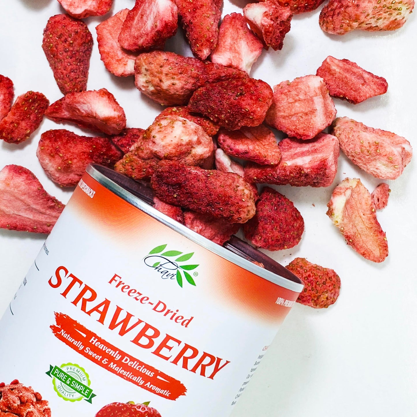 Chavi Freeze-Dried Strawberry - Pack Of 2 X 2 Oz - Healthy 1 Ingredient Superfood - No Added Sugars Or Preservatives - Non-Gmo,