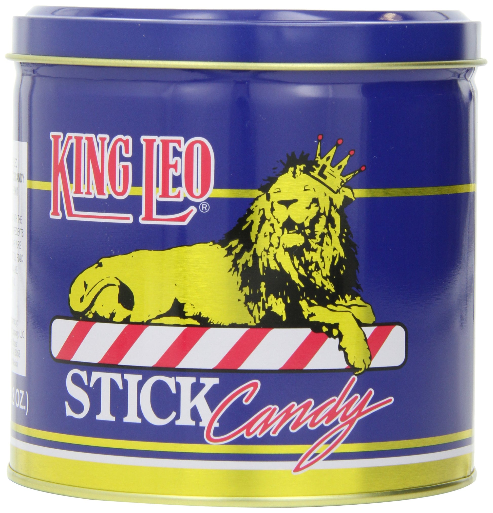 King Leo Soft Peppermint Stick Candy In A 15.5Oz Gift Tin