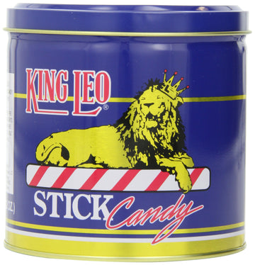 King Leo Soft Peppermint Stick Candy In A 15.5Oz Gift Tin