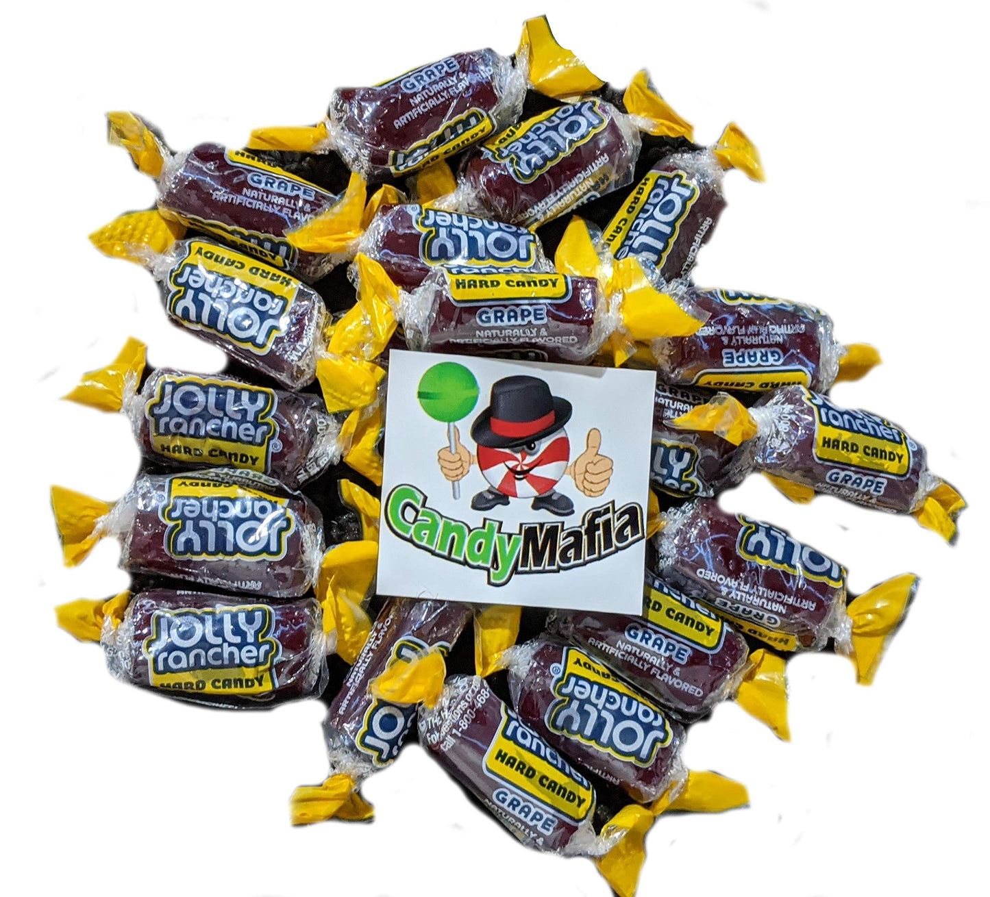 Candymafia® Bundle - Jolly Ranchers® Hard Candy 1.2 Pound Bag + Magnet (Grape)