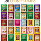 Twinings Tea Bags Sampler Assortment, 60 Count, 30 Flavors for Tea Lovers, Ideal for Gifts and Sharing