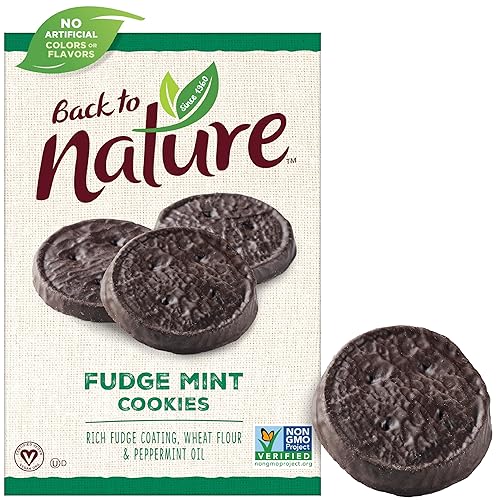 Back To Nature Fudge Mint Cookies - Vegan, Non-Gmo, Made With Wheat Flour, Delicious & Quality Snacks, 6.4 Ounce