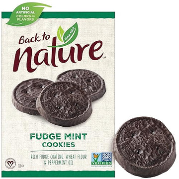Back To Nature Fudge Mint Cookies - Vegan, Non-Gmo, Made With Wheat Flour, Delicious & Quality Snacks, 6.4 Ounce
