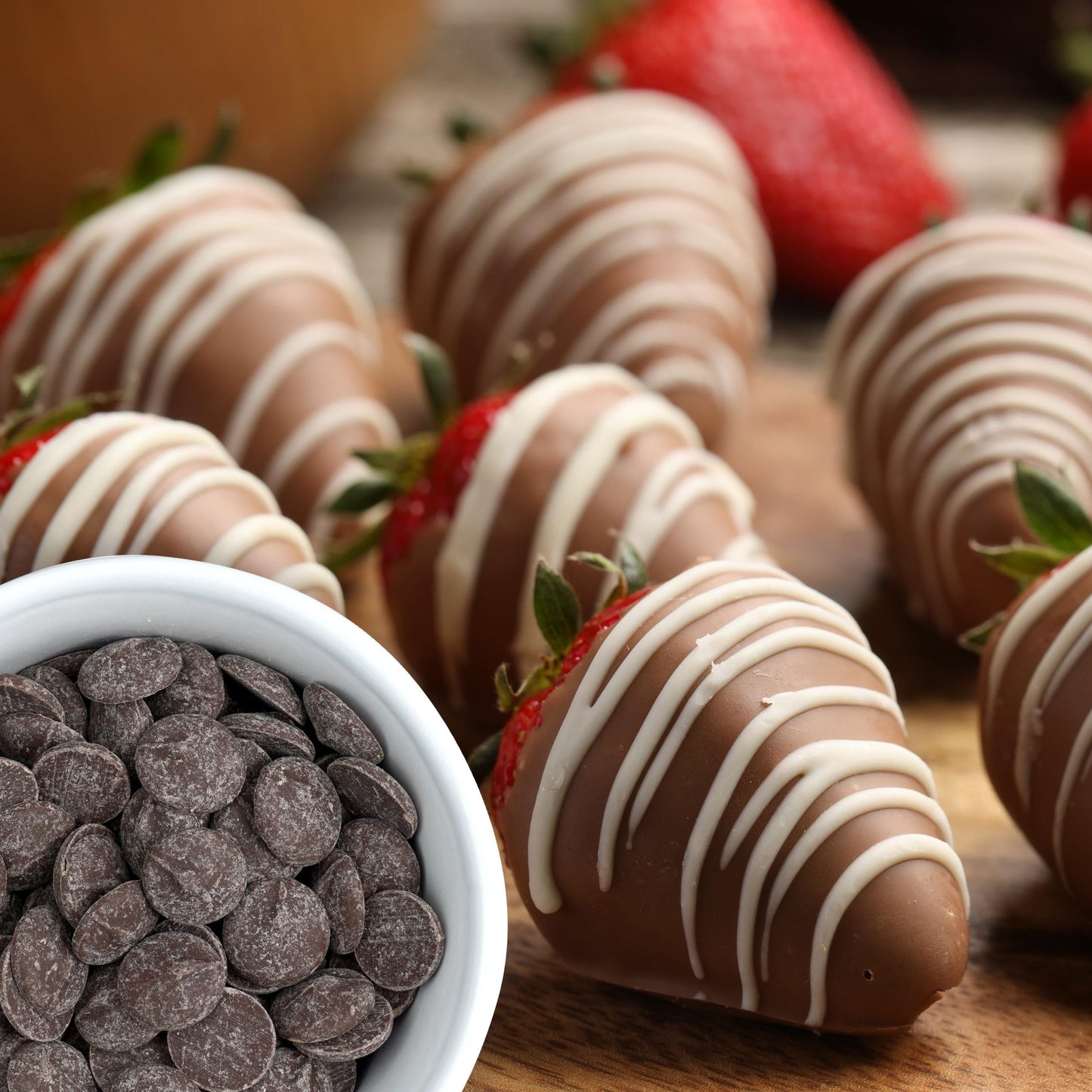 Dark Chocolate Melting Wafers, 5 Pound Bulk Bag, Chocolate, Melting Chocolate Candy Discs For Baking, Dipping, Decorating, Bulk