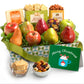 A Gift Inside Fruitfully Classic Merry Christmas Fresh Fruit Basket With Cheese And Nuts