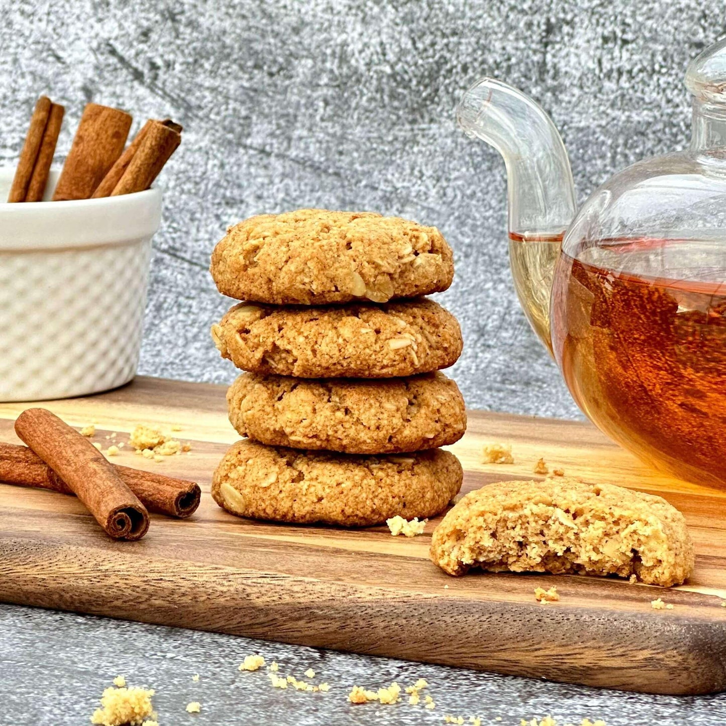 Sugar Free, Low Fat, Gluten Free, Dairy Free, Flche Healthy Treats, 5 Soft Baked Cookies 3.35Oz (95G) (Pack Of 1) (Oatmeal)