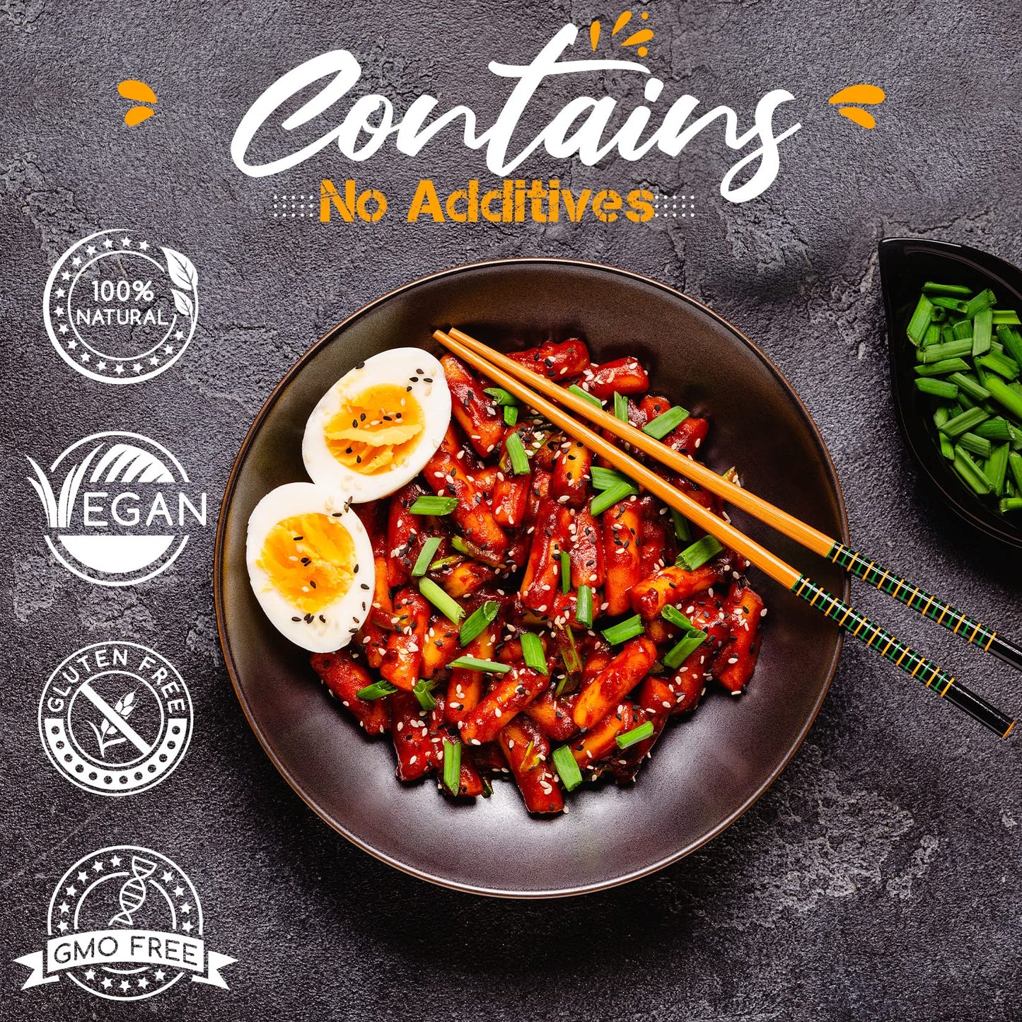 Fusion Select Korean Rice Cakes Tteokbokki Stick Vegan Non-Gmo Gluten Free Tteok Pasta Asian Snacks & Food, Gluten Free (2 Packs