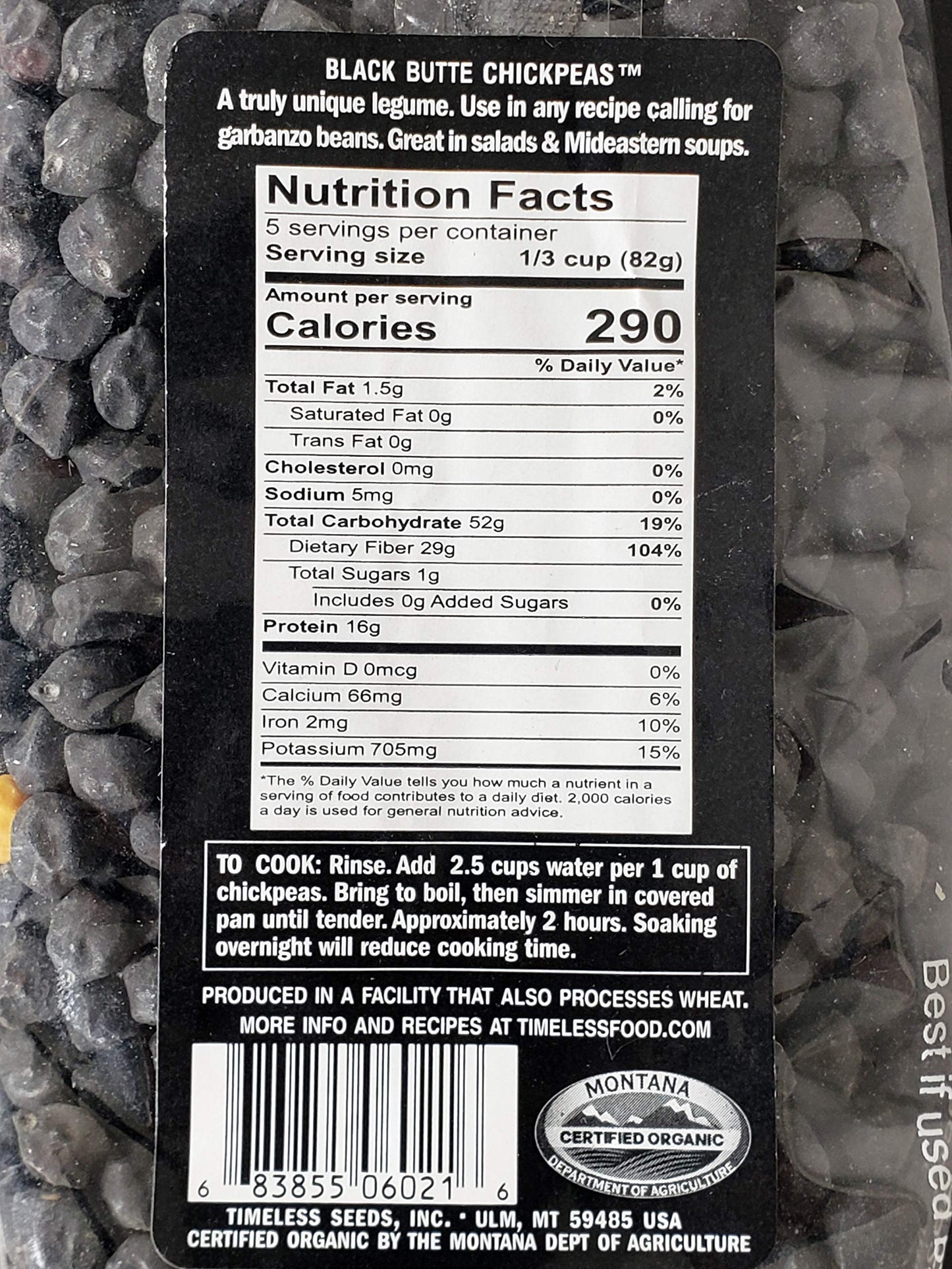 Timeless Black Kabuli Chickpea, 14-Ounce (Pack of 2)