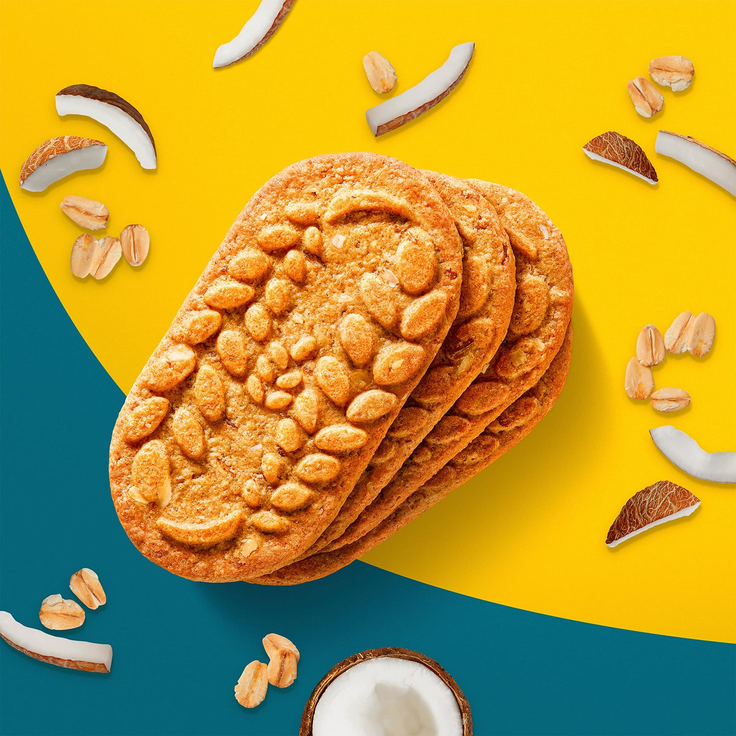 Belvita Toasted Coconut Breakfast Biscuits, 30 Total Packs, 6 Boxes (4 Biscuits Per Pack)