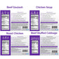 Kj Poultry Kosher For Passover Gluten Free Meals, Matzo Ball Chicken Soup + Beef Goulash + Roast Chicken + Stuffed Cabbage (4 Pa