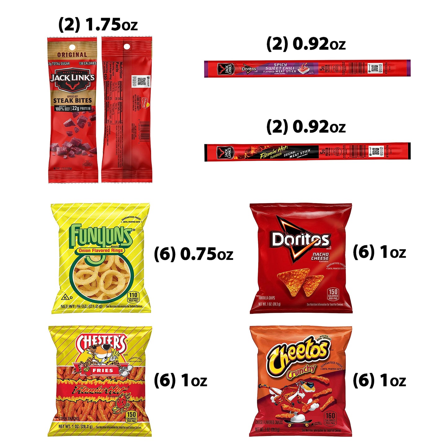 Frito Lay Chips and Jack Links Meats Snack Mix Variety Pack  (Pack of 30)
