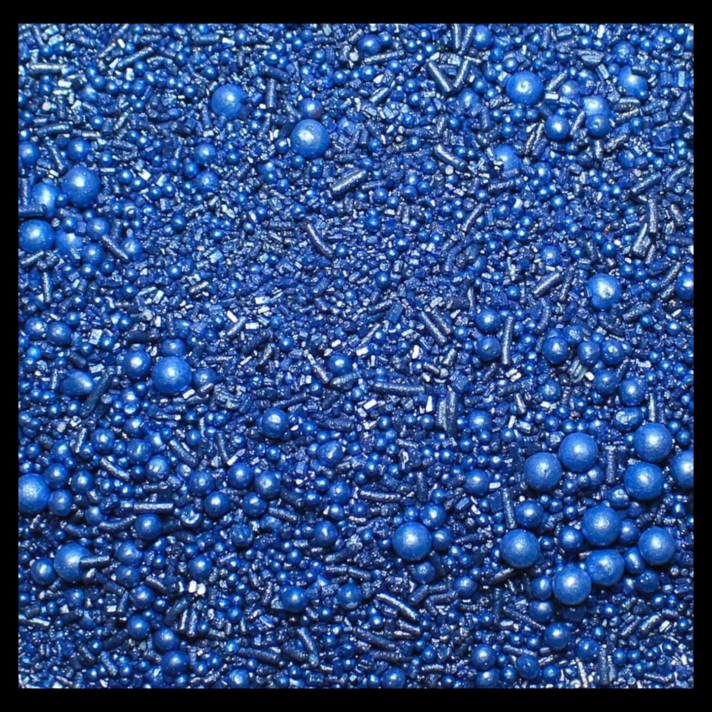 Confect Edible Christmas Sprinkles - Navy Blue Pearl & Vermicelli Mix For Frozen-Themed Cake, Cupcake, Cookie & Holiday Baking D