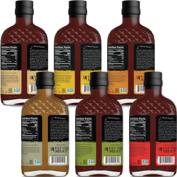 Rufus Teague Sweet Bbq Sauce Gift Set, Ultimate Variety Pack For Grilling And Marinating, 6 Flavor Collection, Ideal Bbq Gifts For Men Who Love Grilling