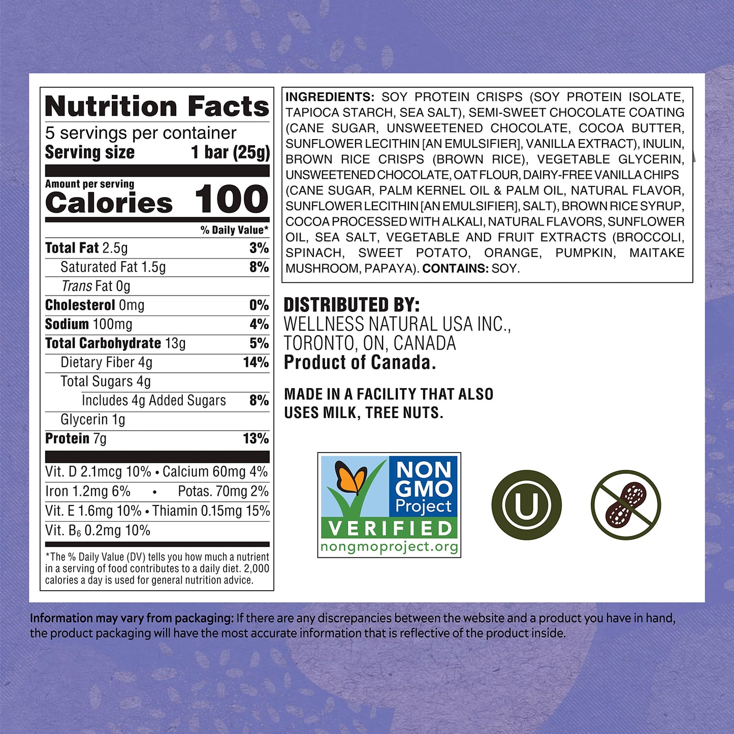 Simply Protein Cookies & Crème Dipped Bars - Vegan Snack Bars, 5 Count (Pack of 4), 7g Protein, Gluten Free, Non GMO, Kosher