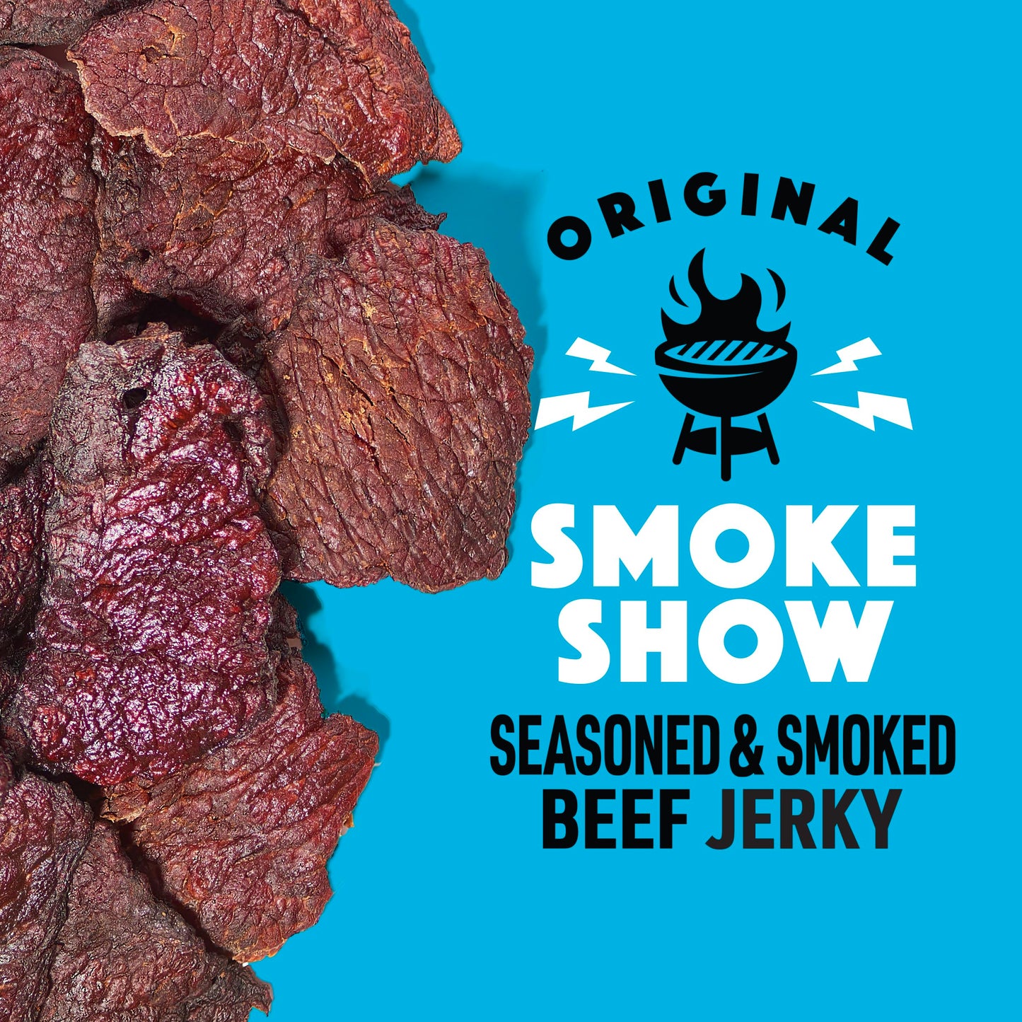 Lorissas Kitchen Beef Jerky Snacks, Original Smoked Flavor, 13g Protein, Gluten-Free, Non-GMO, 2.25 oz (Pack of 5)