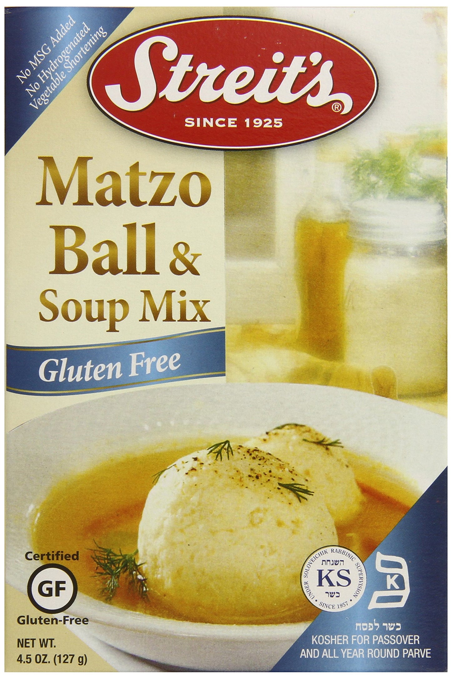 Streit'S Gluten Free Matzoh Ball Mix And Soup Mix, 4.5 Ounce