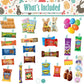 Easter Blue Round Willow Basket (70 Ct) Filled With Treats, Snacks, Candy, Peelable Gummies, Marshmallow Gummies, Bunny And More