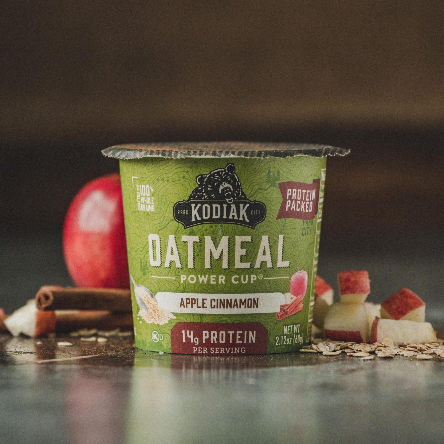 Kodiak Cakes Instant Protein Apple Cinnamon Oatmeal In A Cup, 2.12Oz (Pack Of 12)