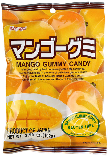 Japanese Fruit Gummy Candy From Kasugai - Mango - 102G