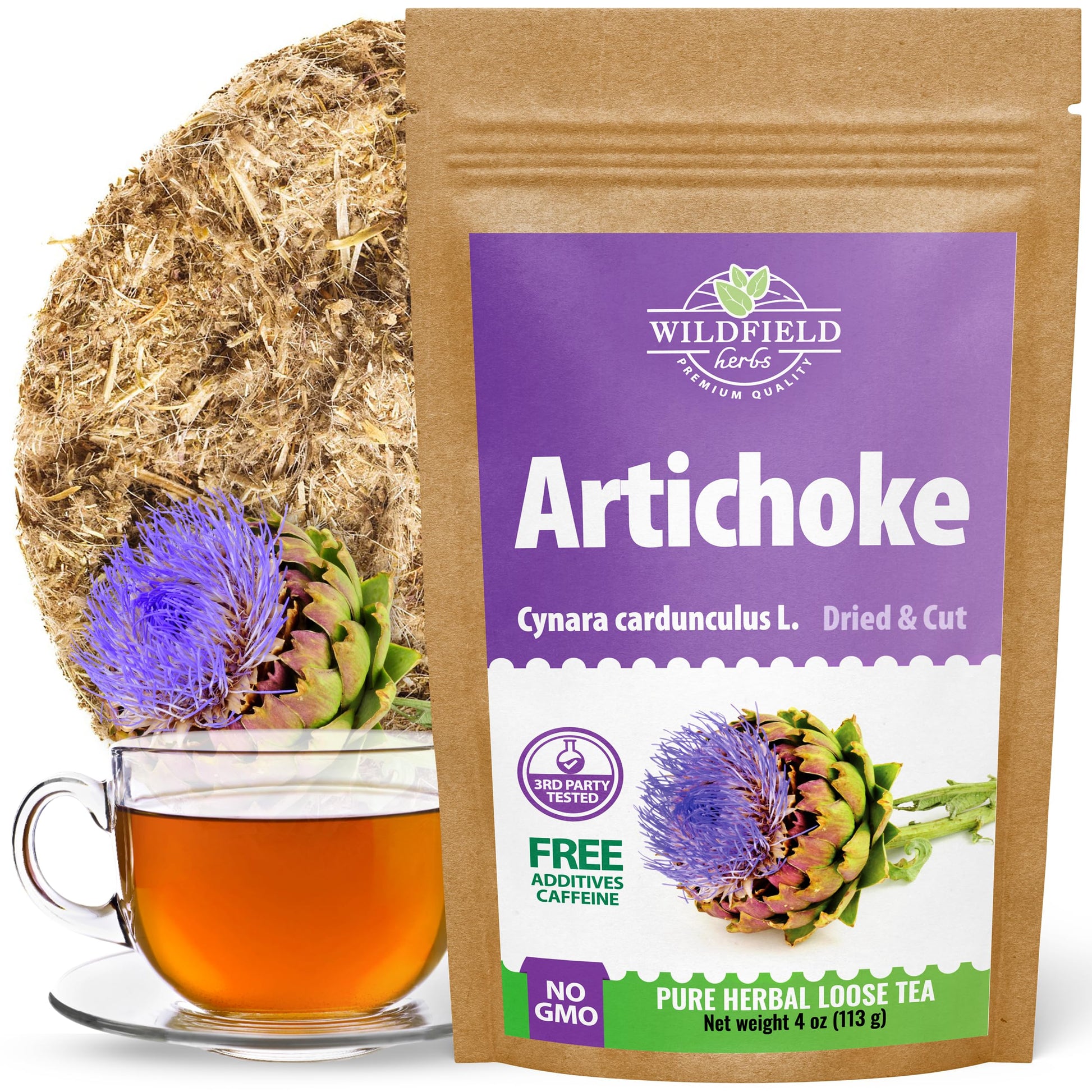 4 Oz. Alcachofa Artichoke Leaf Dried Artichokes Blend Herb Tea (Cynara Cardunculus) - 113G Herbal Hojas De Alcachofa Seca