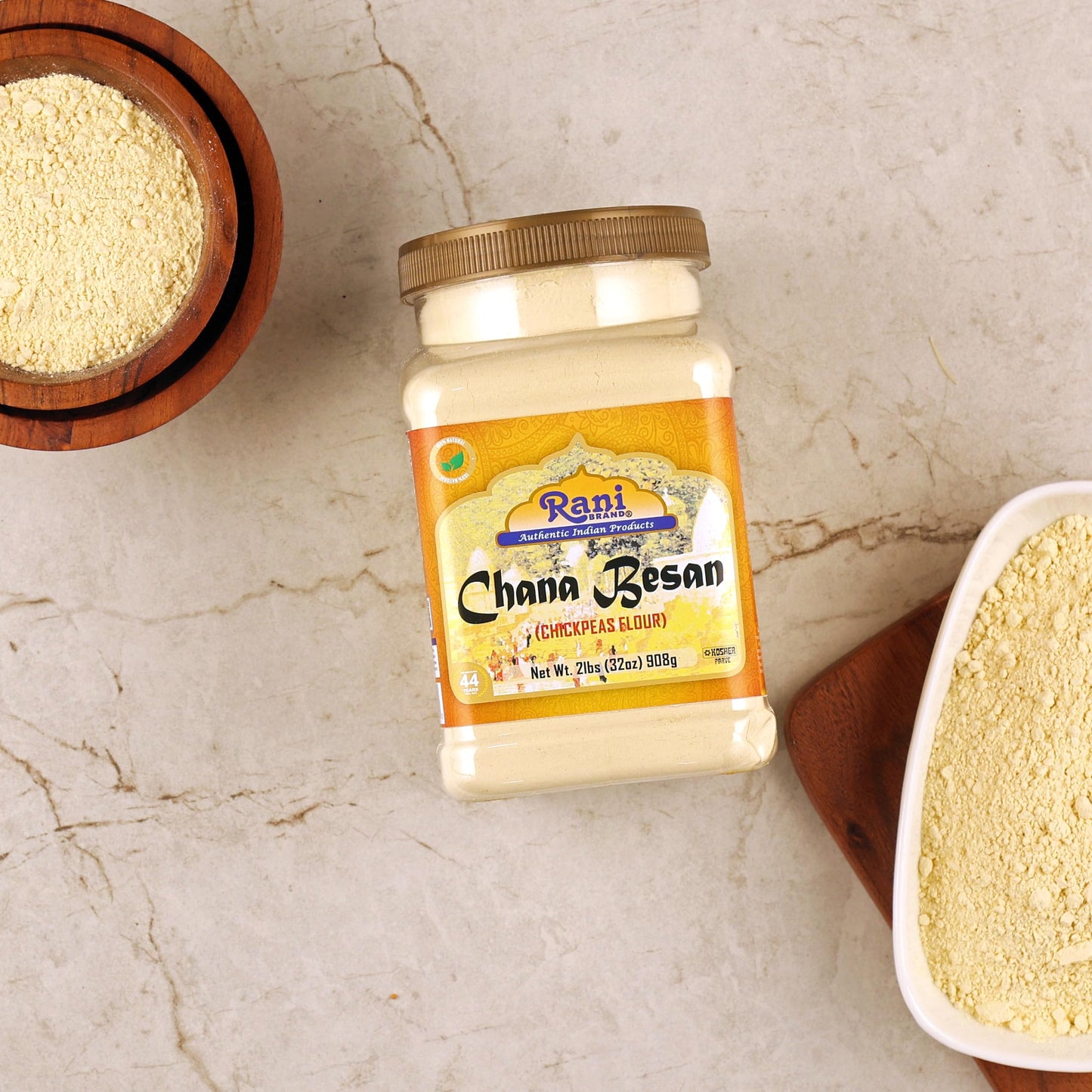 Rani Chana Besan Chickpeas Flour, 32oz, All Natural, Vegan, Gluten Friendly, NON-GMO, Kosher, Indian Origin